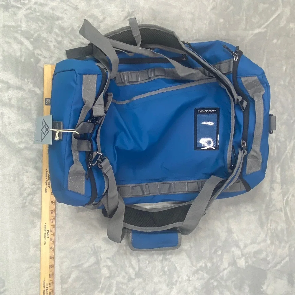 Haimont Blue Convertible Travel Duffel Backpack Water Resistant 40L Gym Bag NWT